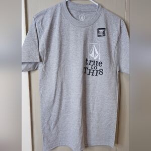 Volcom "Since 1991" Heavy Tee - Gray Graphic Skater T-Shirt - Size